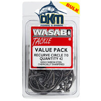 Wasabi Recurve Hooks 7/0 Value Pack of 42