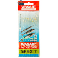Wasabi Bait Catcher Sabiki Twin Pack Size 6