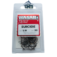 Wasabi Suicide Black Hooks 1/0 Pk33