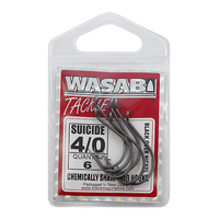 Wasabi Suicide Hooks 4/0 Black pk6