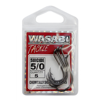 Wasabi Suicide Hooks 5/0 Black pk5