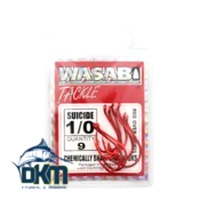 Wasabi Suicide Hooks 1/0 Red pk9
