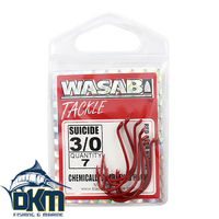 Wasabi Suicide Hooks 3/0 Red pk7