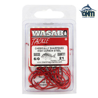 Wasabi Red Suicide Hooks 6/0 PK21