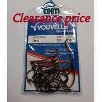 Youvella Octy 5/0 Hooks (18 per pack)