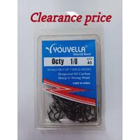 Youvella Octy Hooks 1/0 Pack of 40