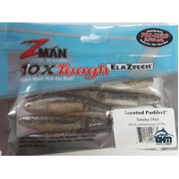 Zman Elaztech Scented Paddlerz Smoky Shad 5'' Pk5