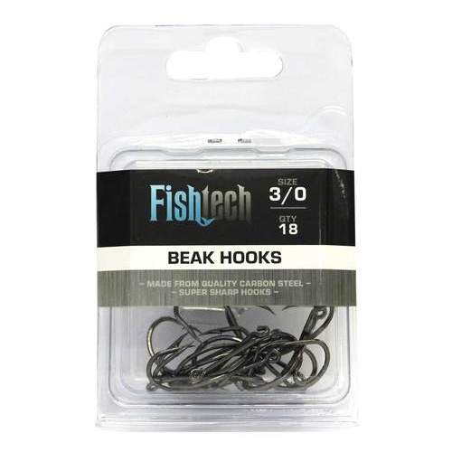 FISHTECH BEAK HOOKS 3/0 (18 PER PACK)